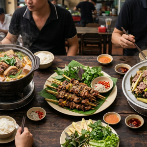 mot-bua-de-du-vi-nen-ket-hop-mon-hap-nuong-va-lau-ra-sao